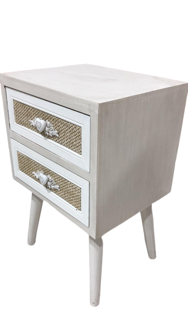 Velador Provenzal doble con textura de Cáñamo