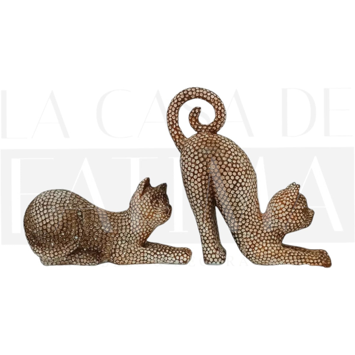 Figura Decorativa Set Gatos Jugando