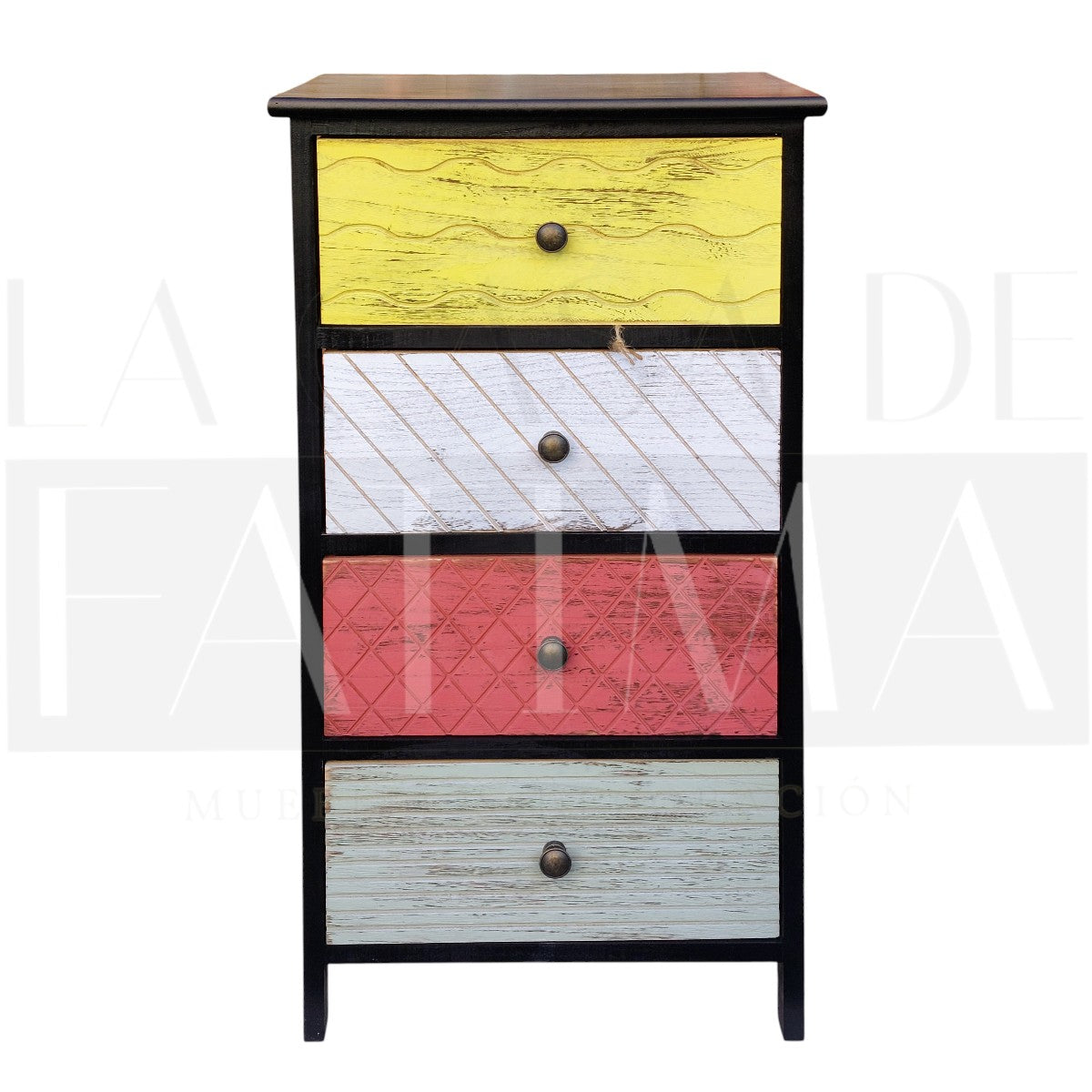 Cabinet Vintage Industrial 4 Cajones Colores