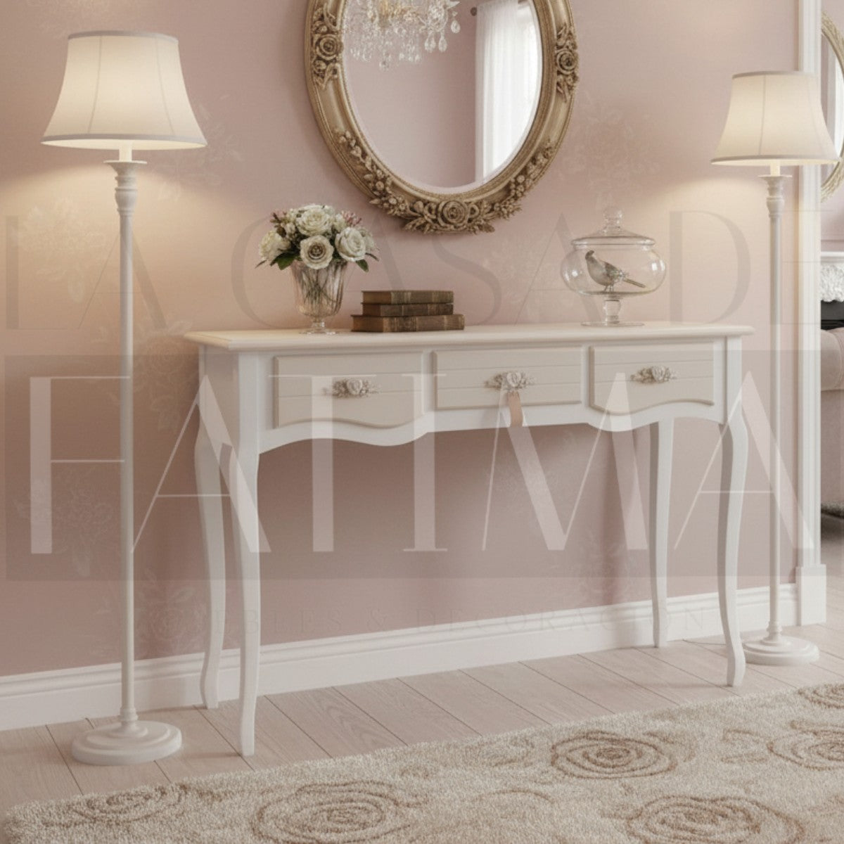 Mesa Arrimo Vintage Heart 3 Cajones