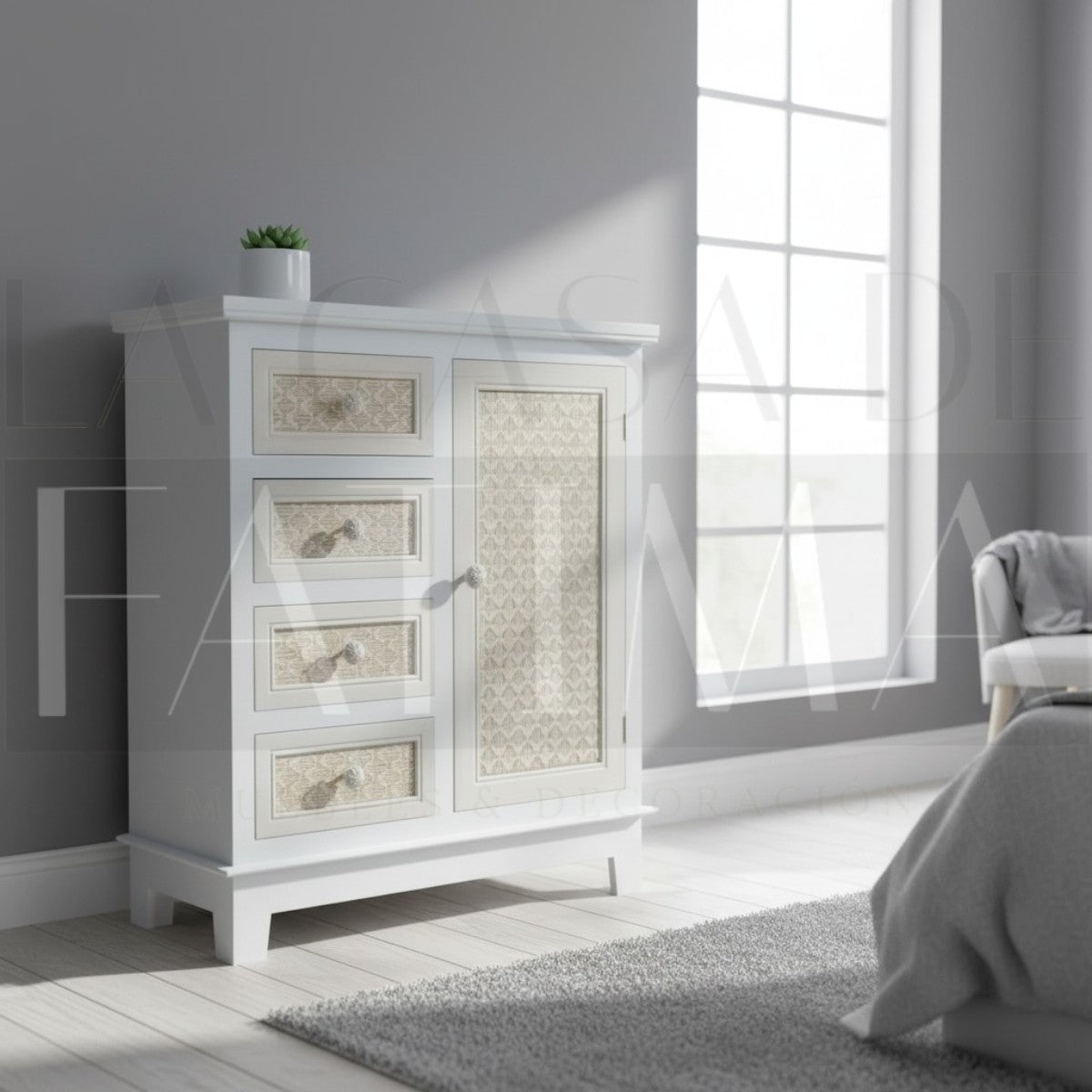 Cajonera Vintage 4 cajones y puerta