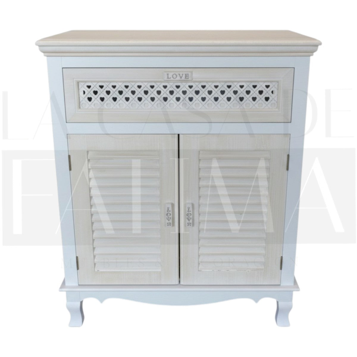 Velador Vintage Tejido 1 Cajón 1 Puerta