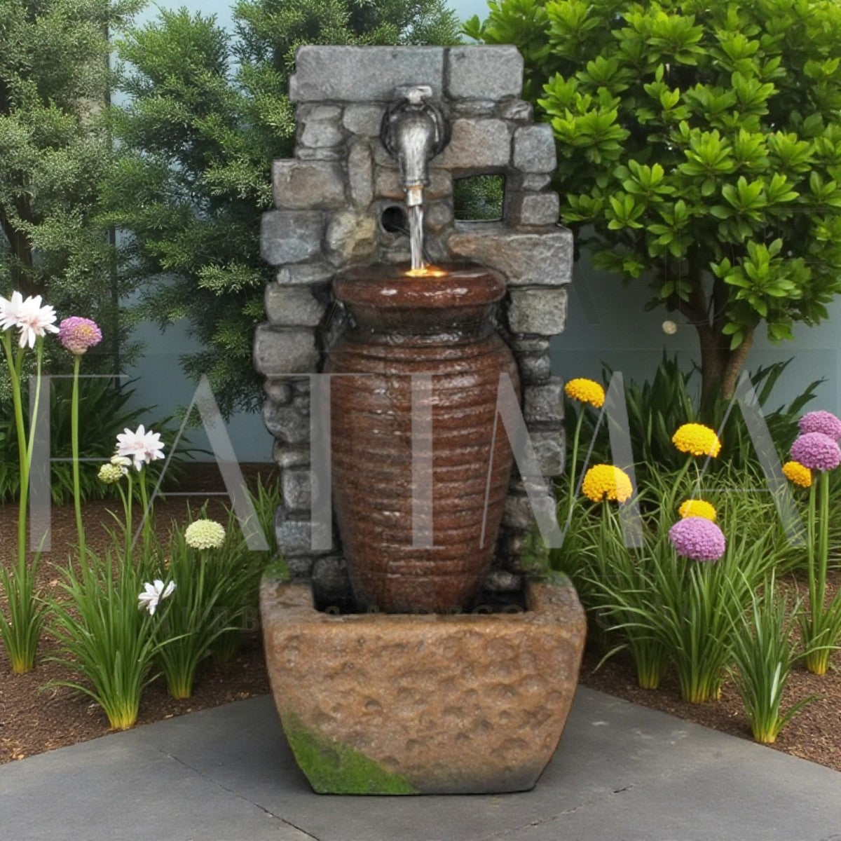 Fuente de Agua Muro con Tinaja