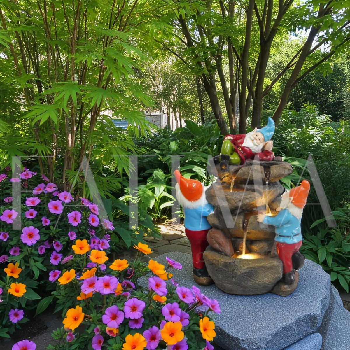 Fuente de Agua “Enanos” con LED