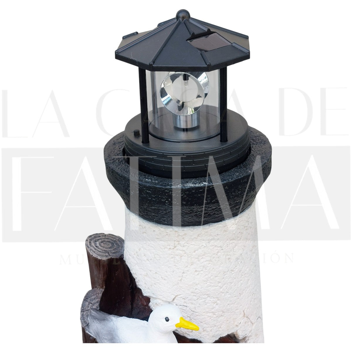 Fuente de Agua Faro con Luz y Gaviota