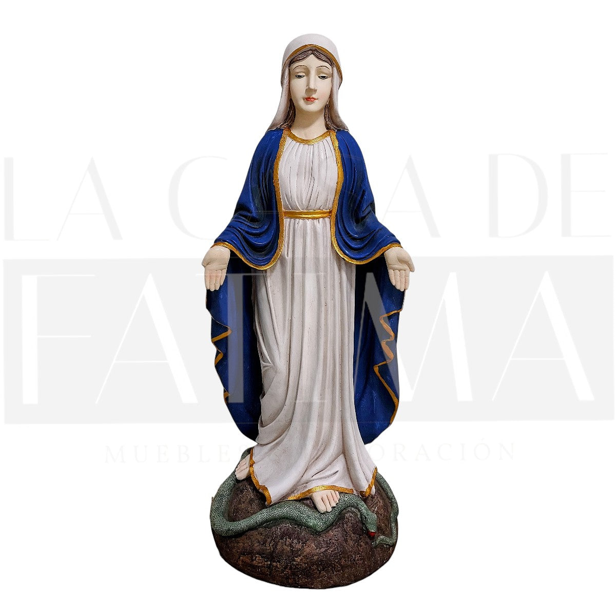 Imagen Virgen Inmaculada con Manto Azul 90 cm