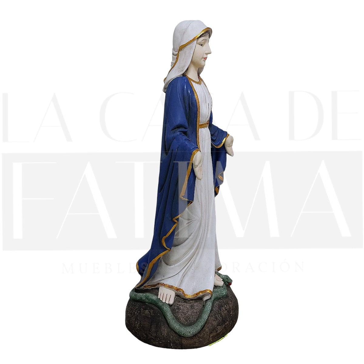 Imagen Virgen Inmaculada con Manto Azul 90 cm