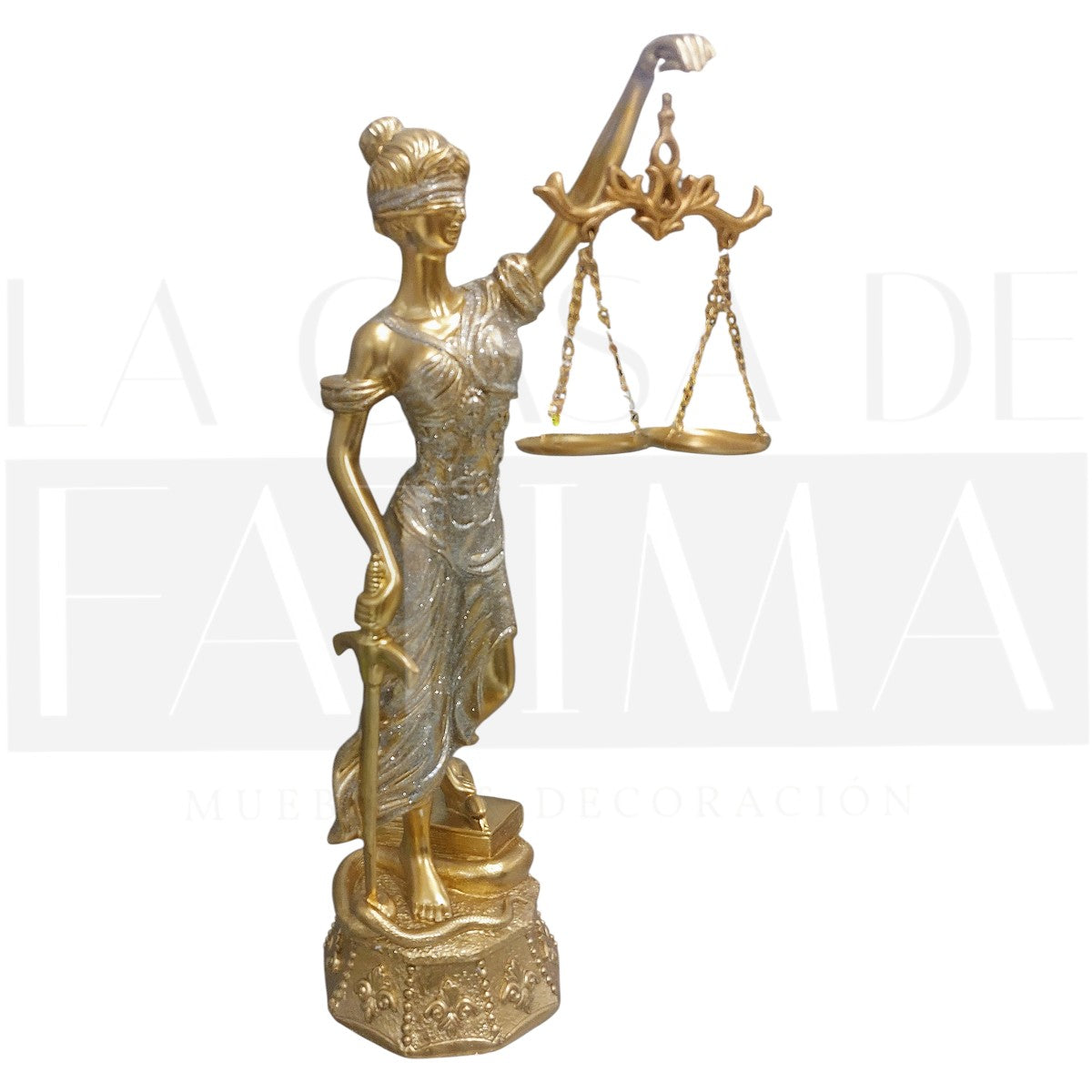 Figura Dama de La Justicia Gold 45 cms.
