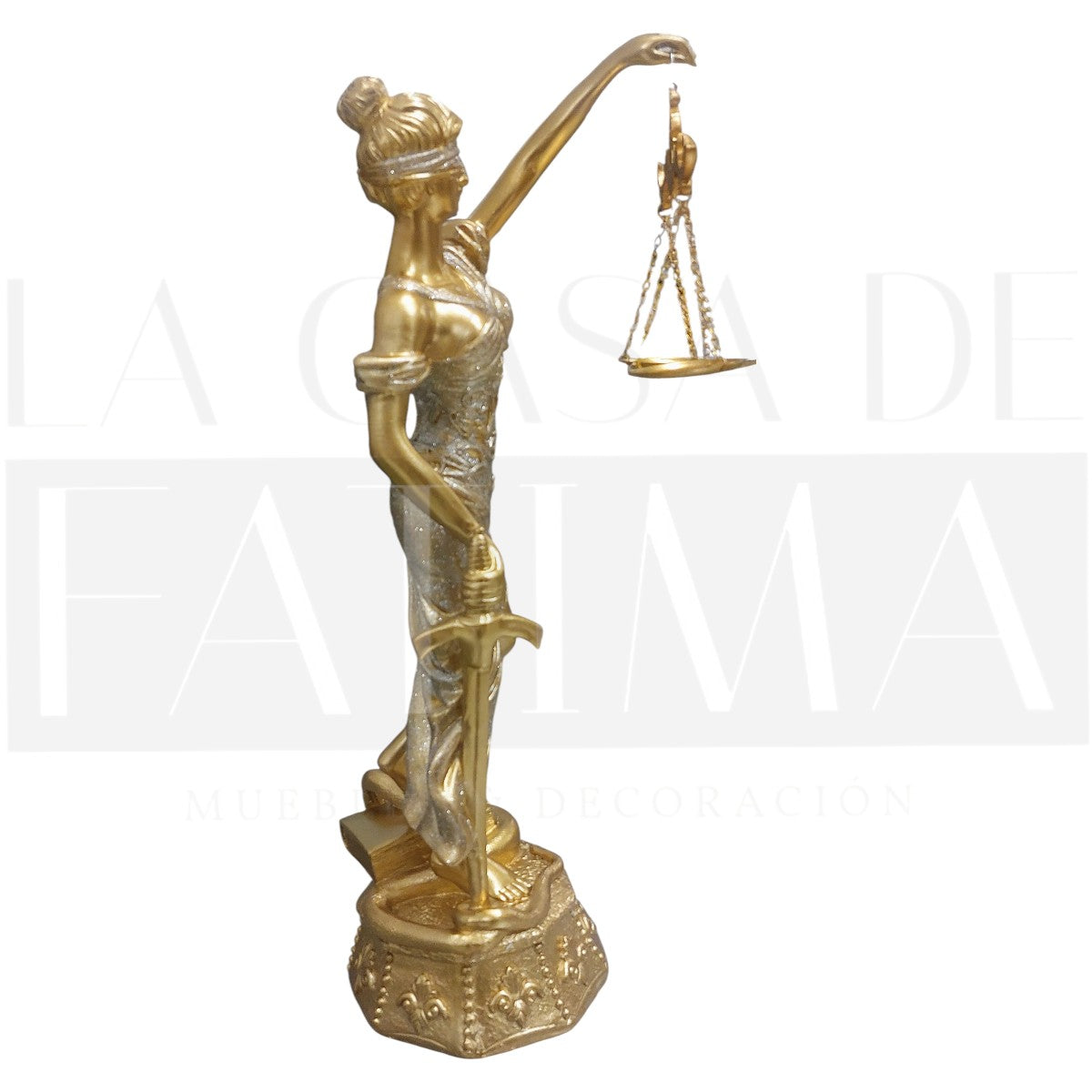 Figura Dama de La Justicia Gold 45 cms.