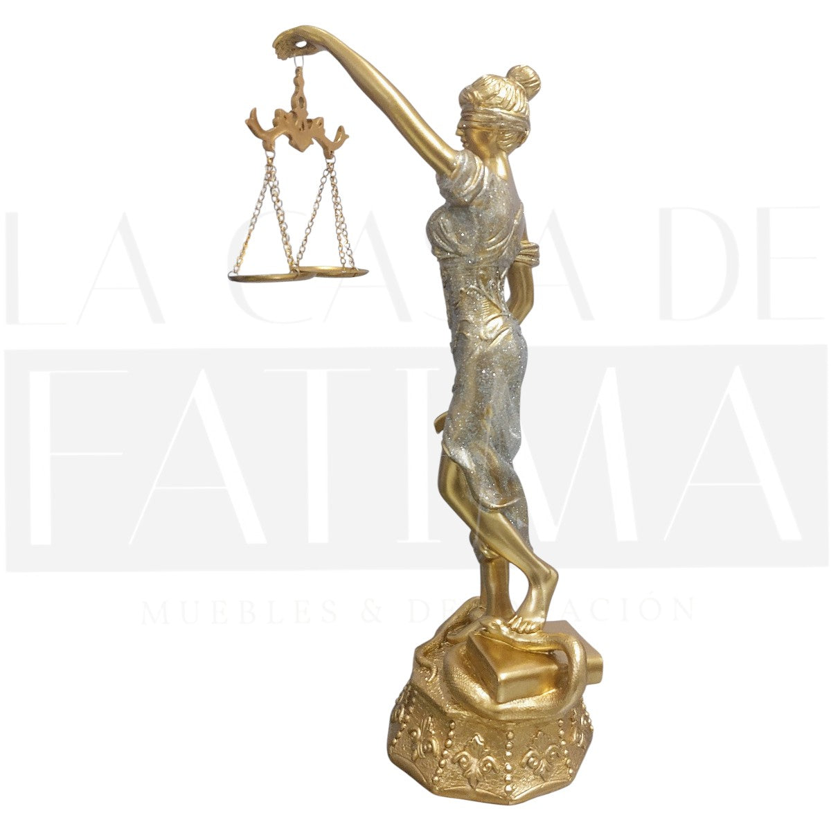 Figura Dama de La Justicia Gold 45 cms.