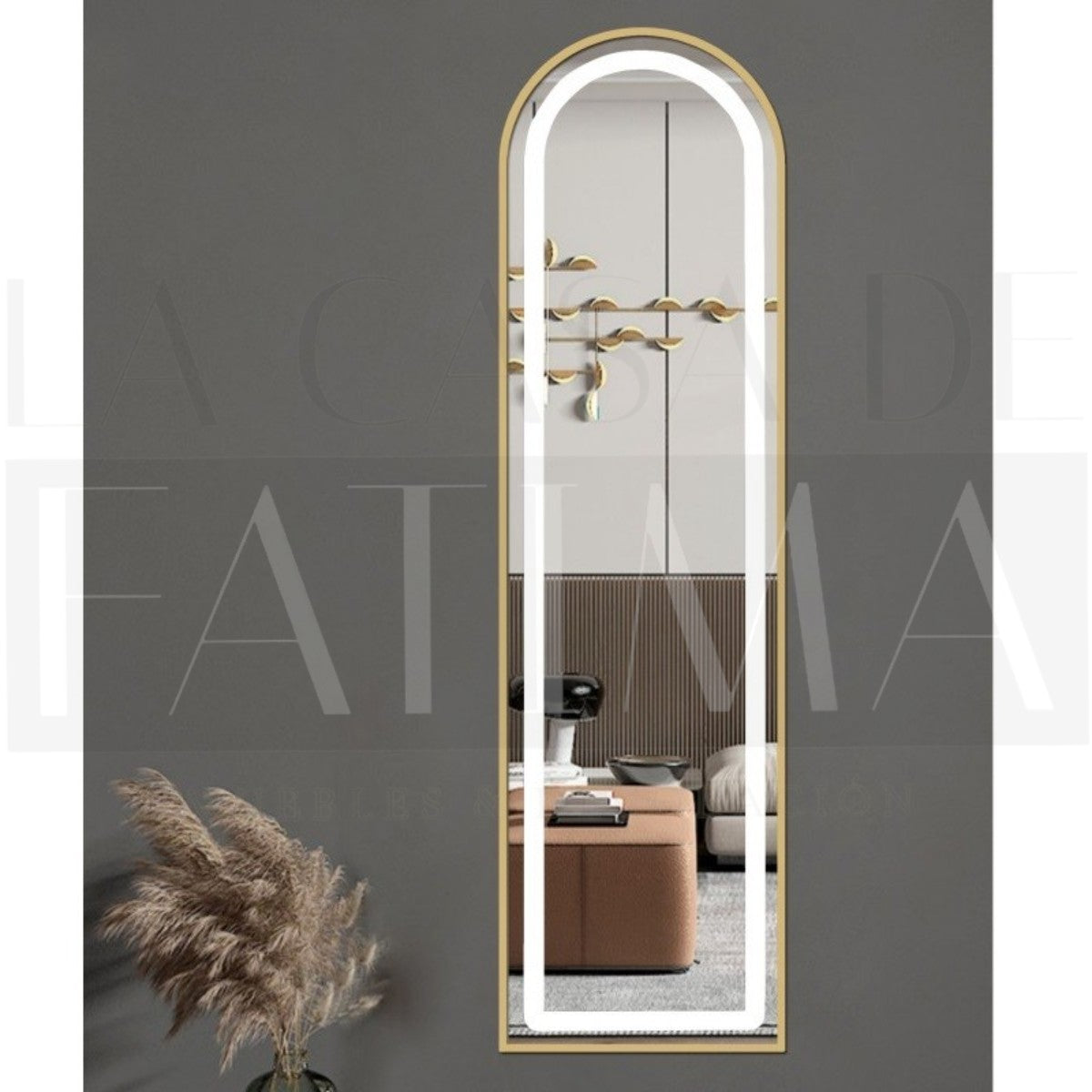 Espejo Rectangular LED Blanco de Cuerpo Completo con Pedestal 150x40 cm (Copia)