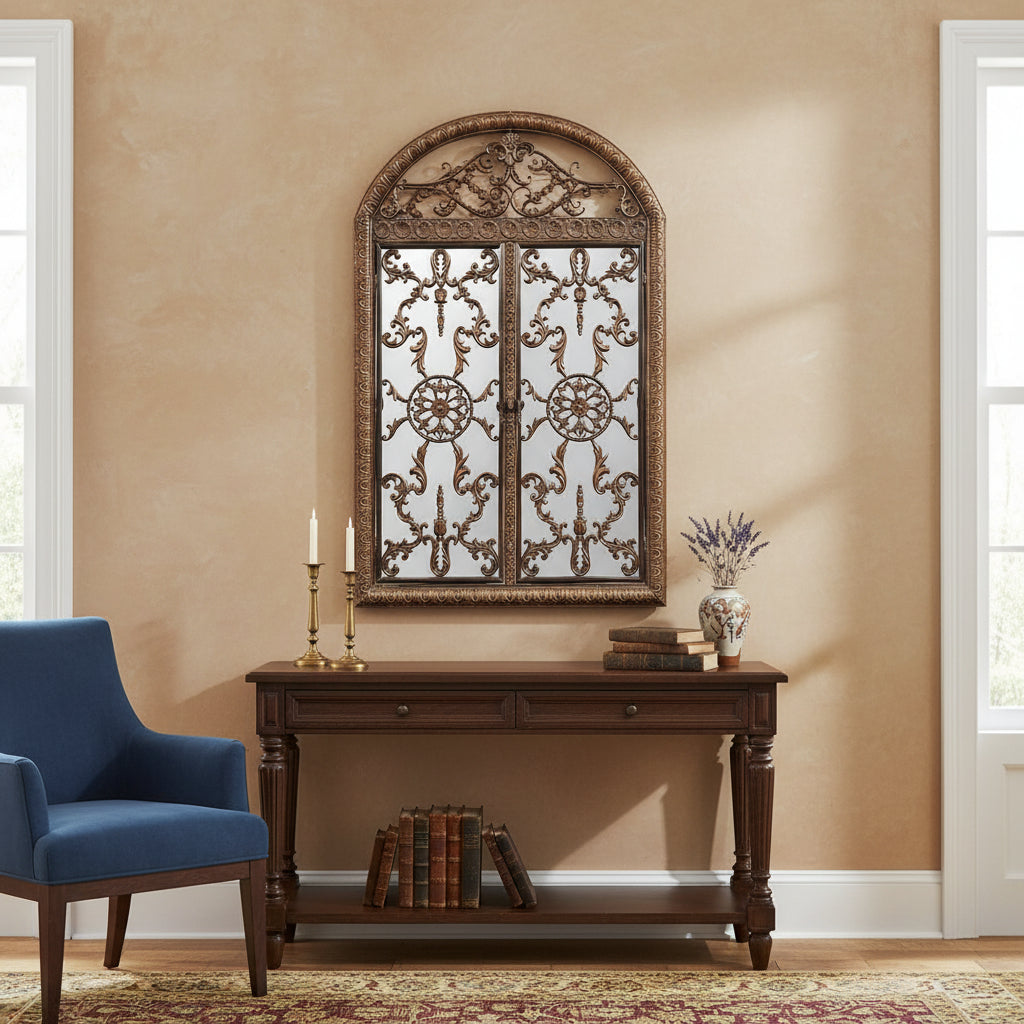 Espejo Español Reja Metálica