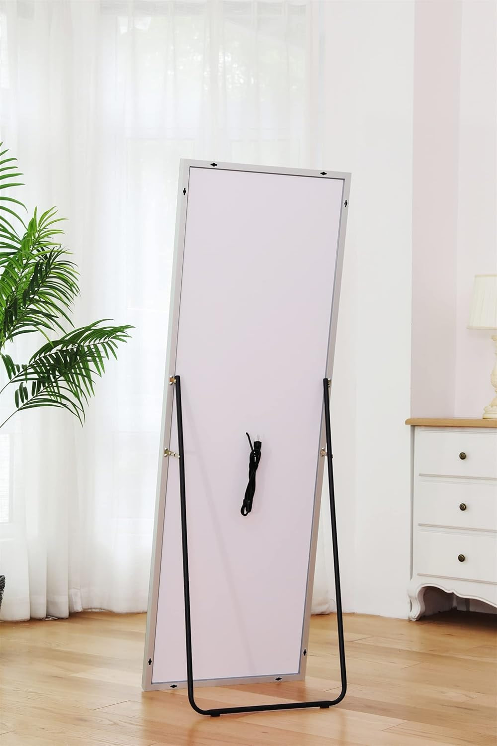 Espejo Rectangular LED Blanco de Cuerpo Completo con Pedestal 150x40 cm