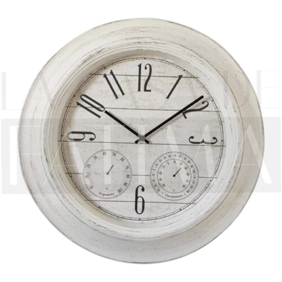 Reloj Mural Blanco Jaspeado 61 cm
