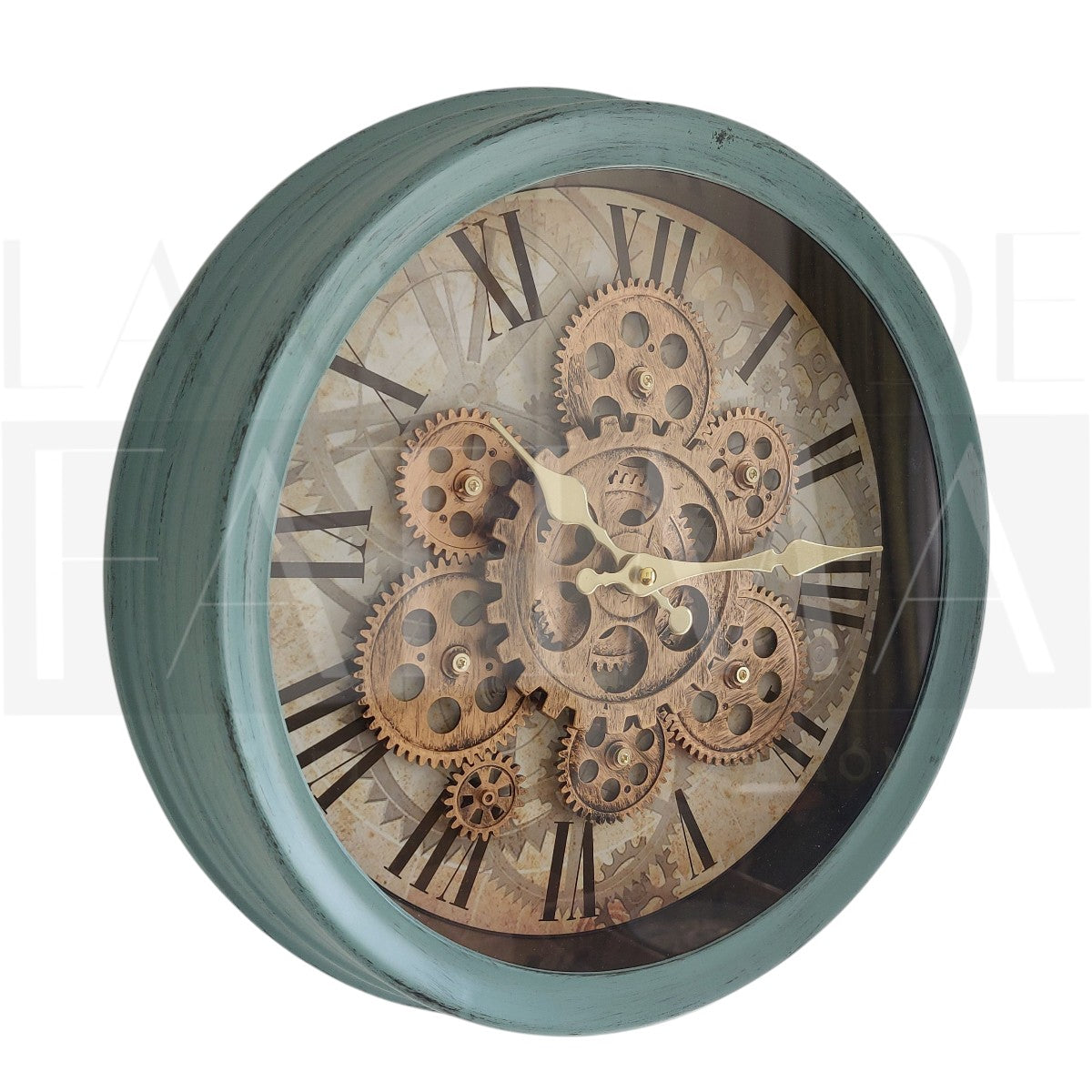 Reloj Mural Decorativo Mechanic Green
