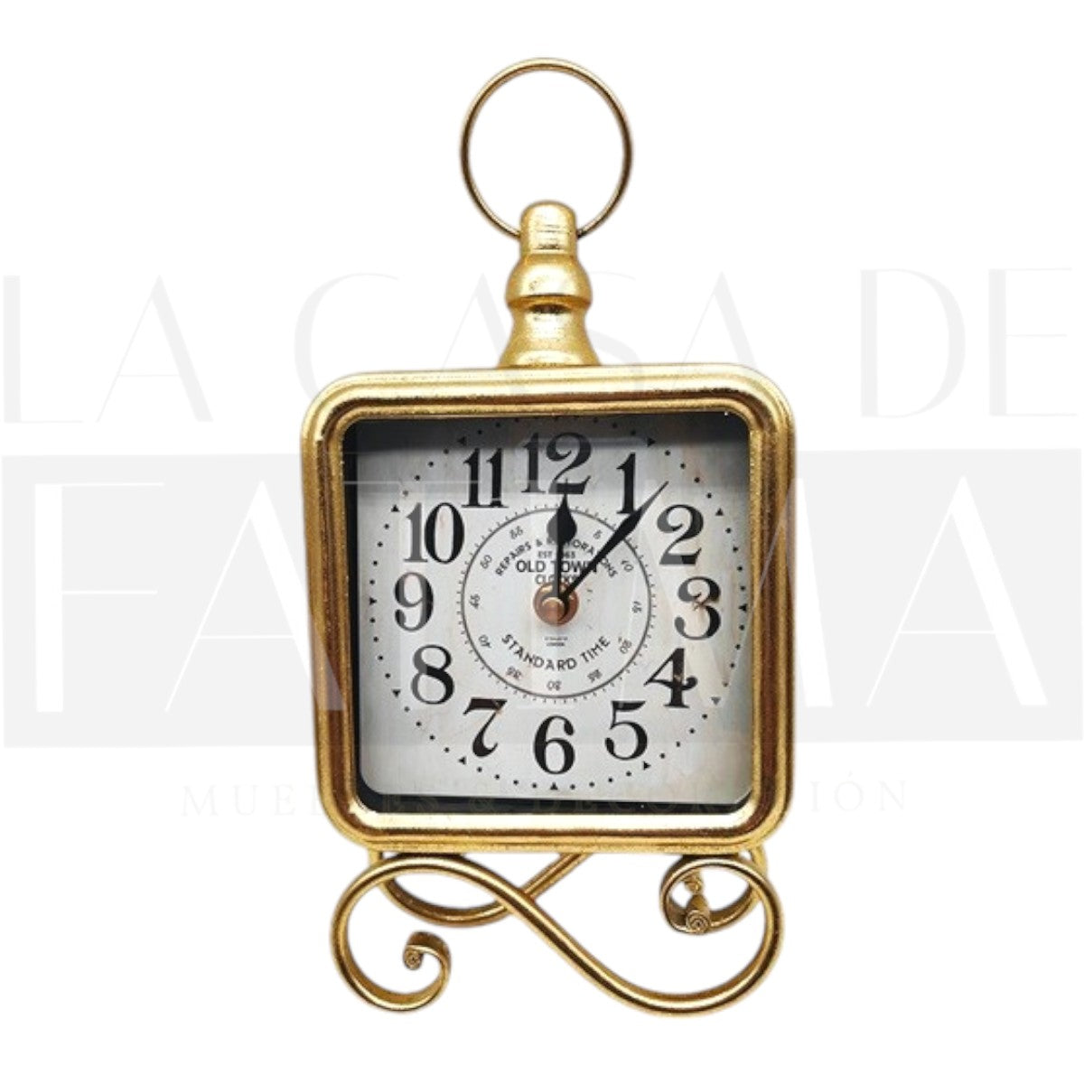 Reloj de Mesa Metálico Dorado