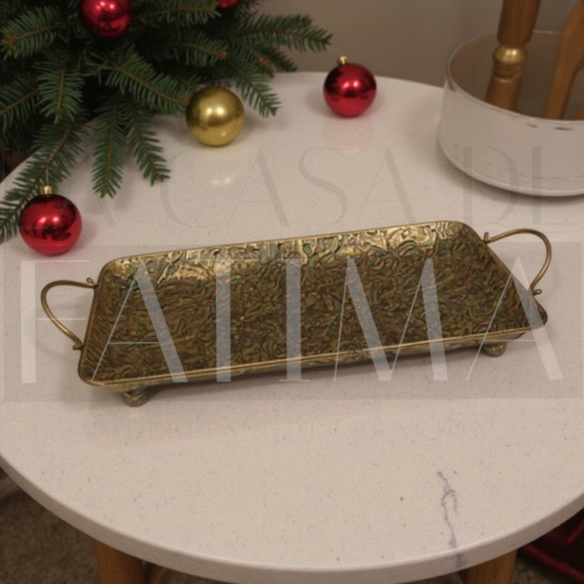 Bandeja Dorada Rectangular