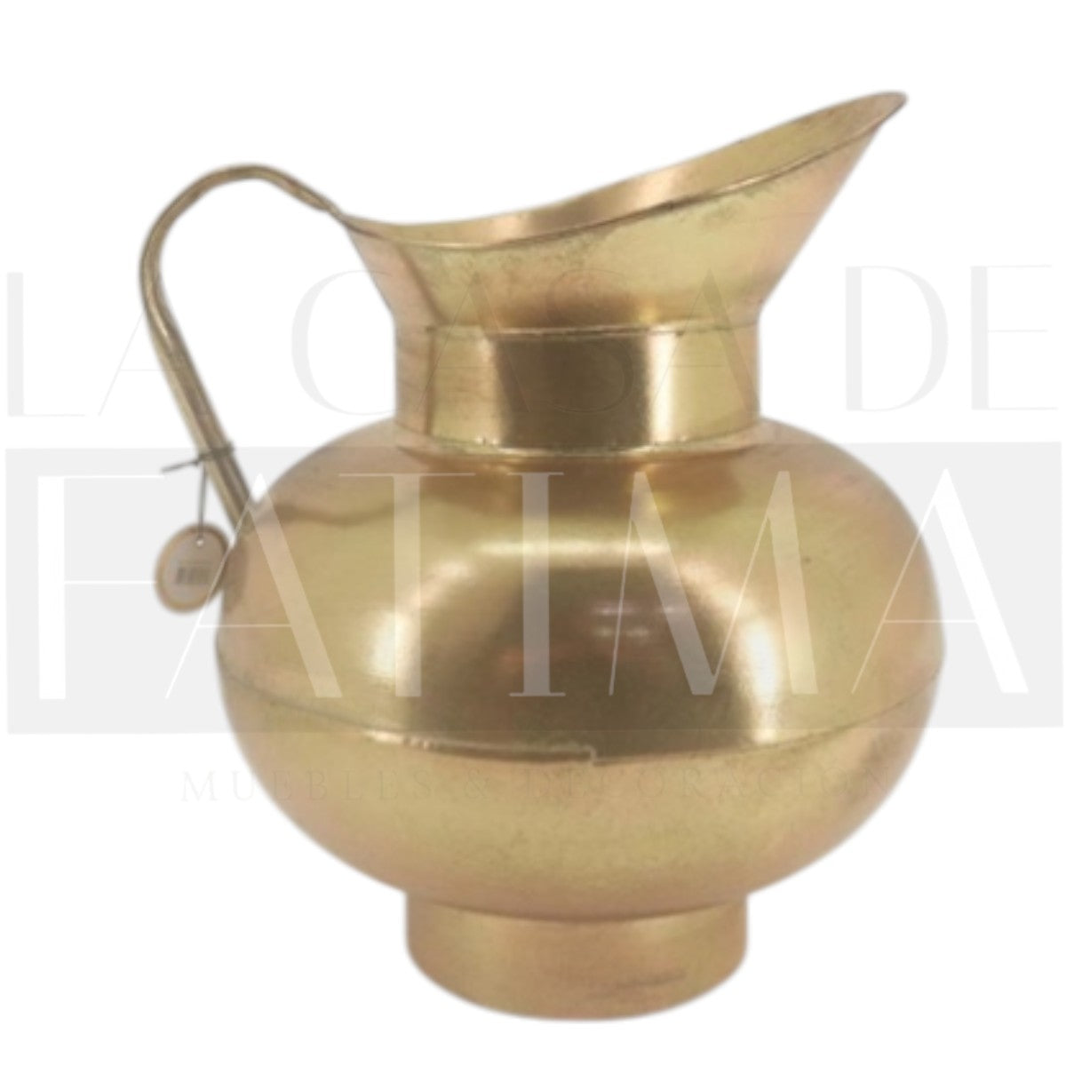 Jarra Decorativa Metálica Dorada