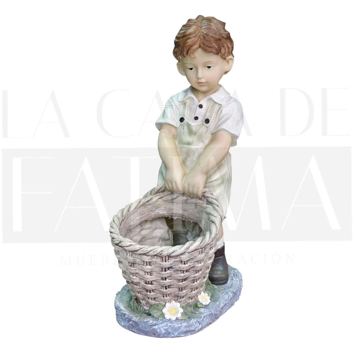 Macetero Niño con Canasto