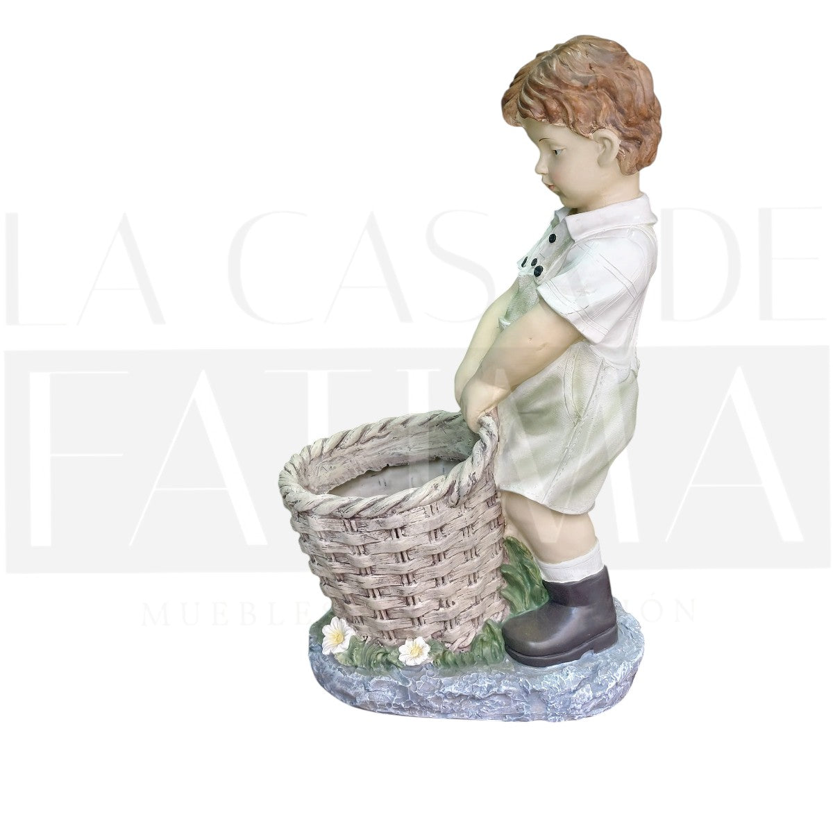 Macetero Niño con Canasto