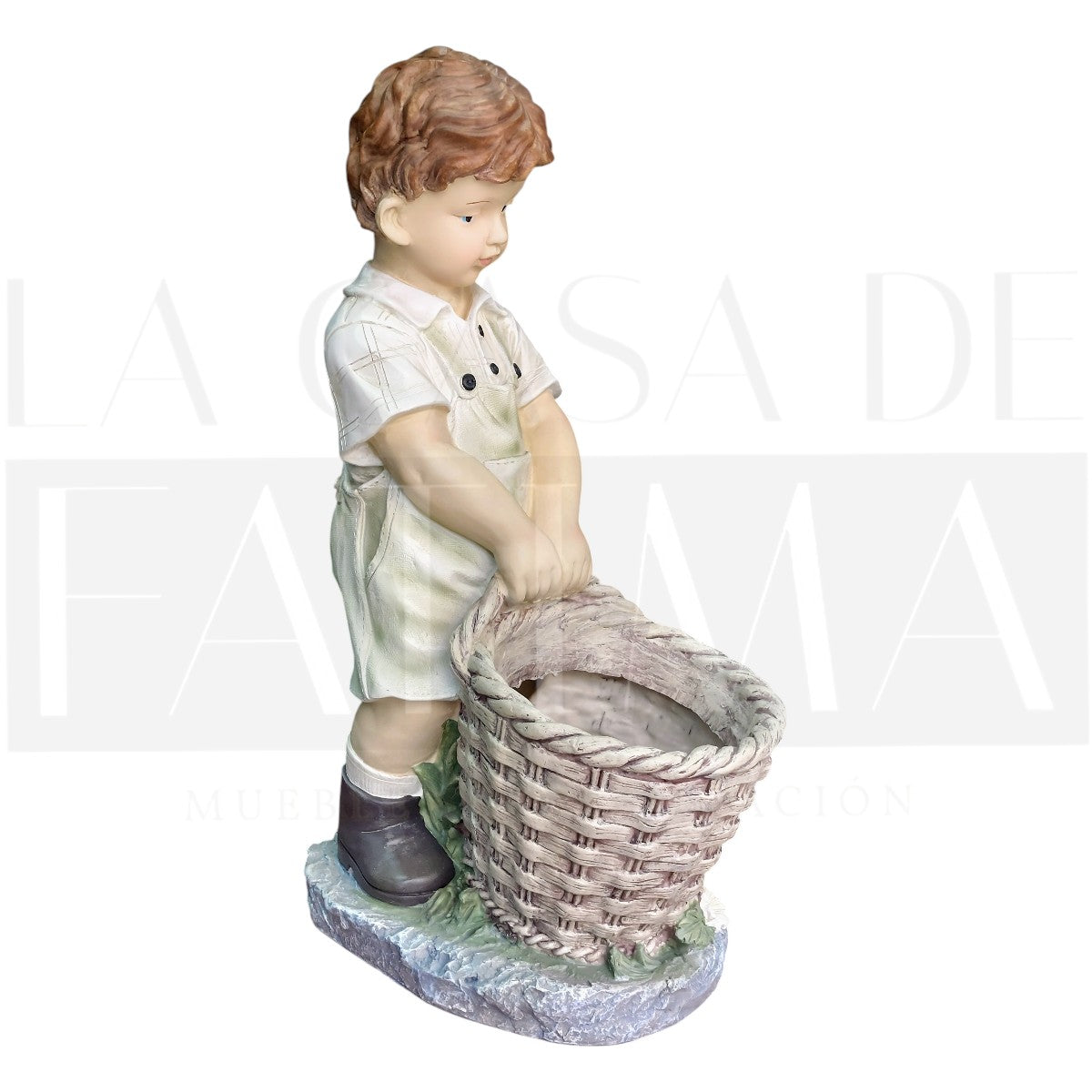 Macetero Niño con Canasto