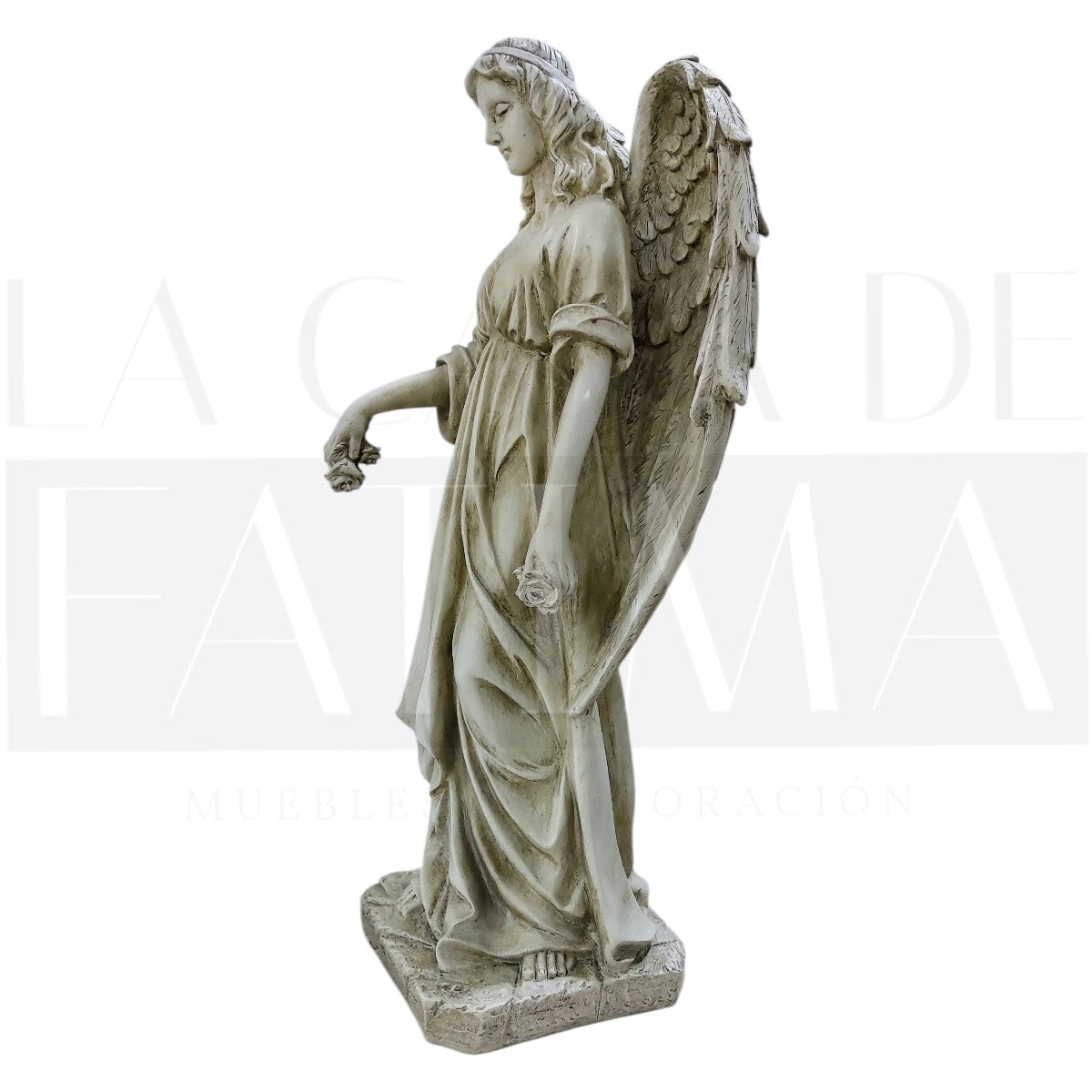 Figura Ángel Guardián con Rosas