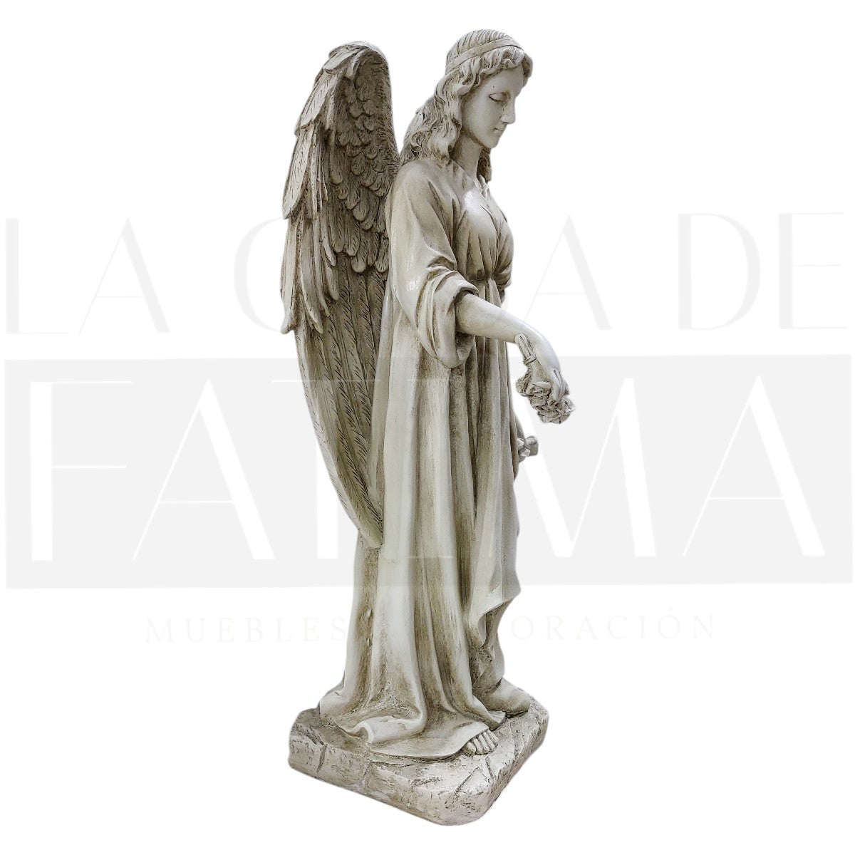 Figura Ángel Guardián con Rosas