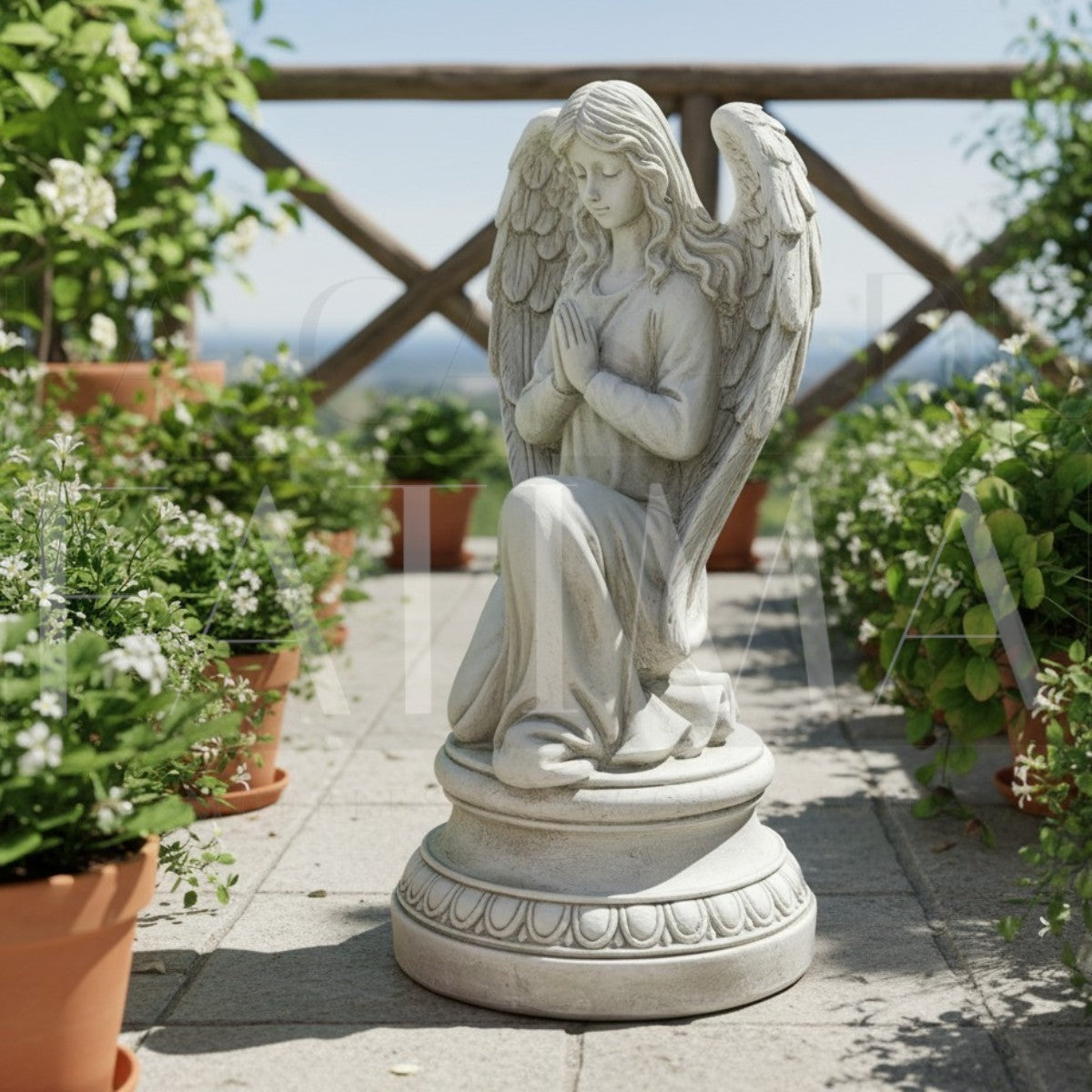 Figura Ángel Orante Celestial