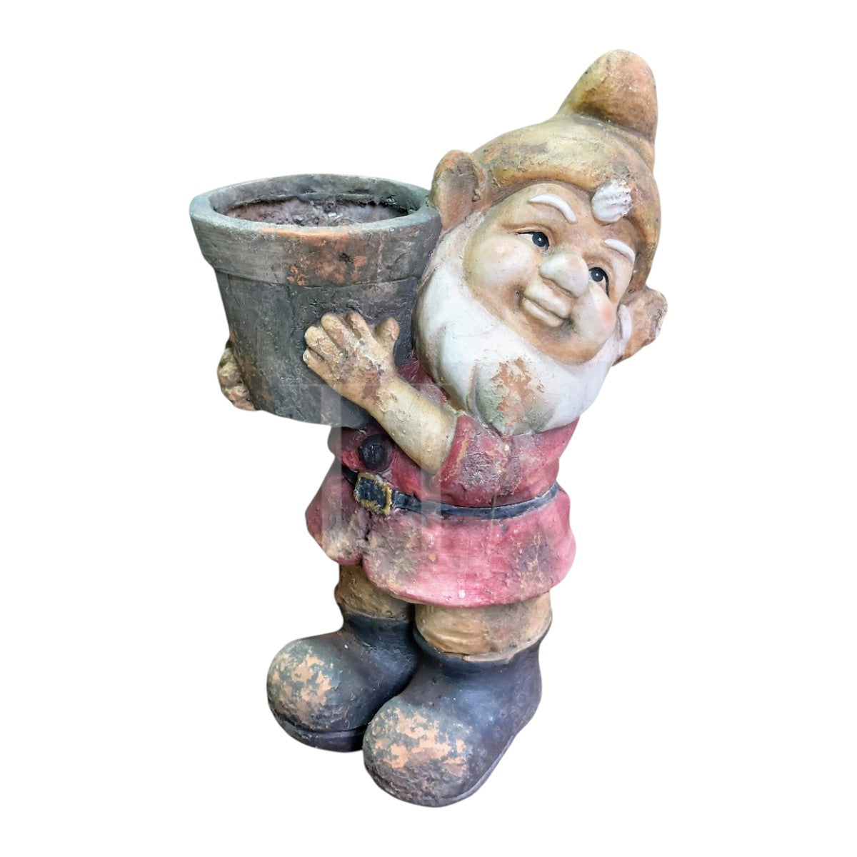 Maceta Gnomo Jardinero Envejecida