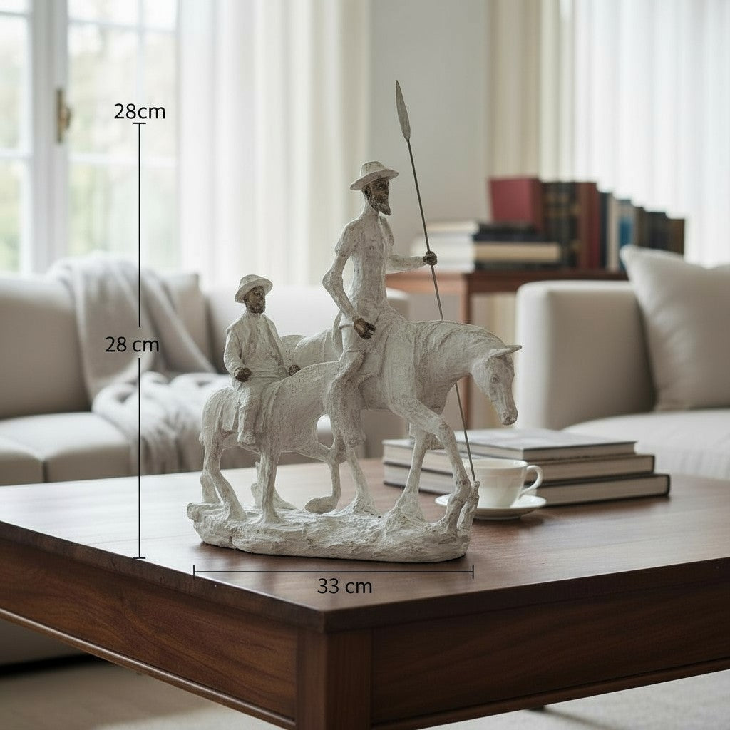 Figura Don Quijote y Sancho Panza Blanco