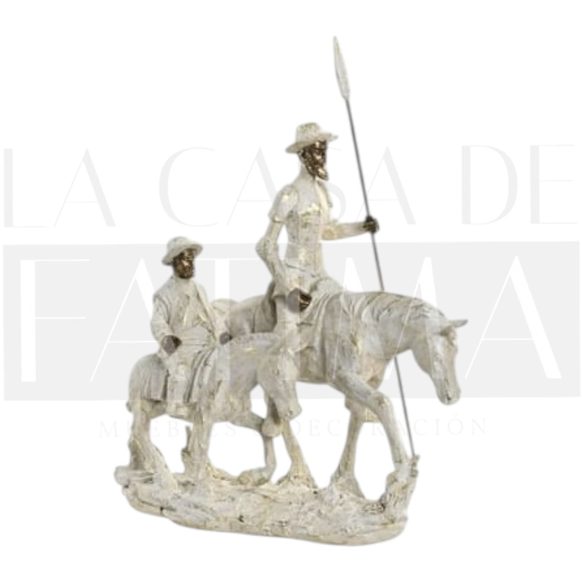 Figura Don Quijote y Sancho Panza Blanco