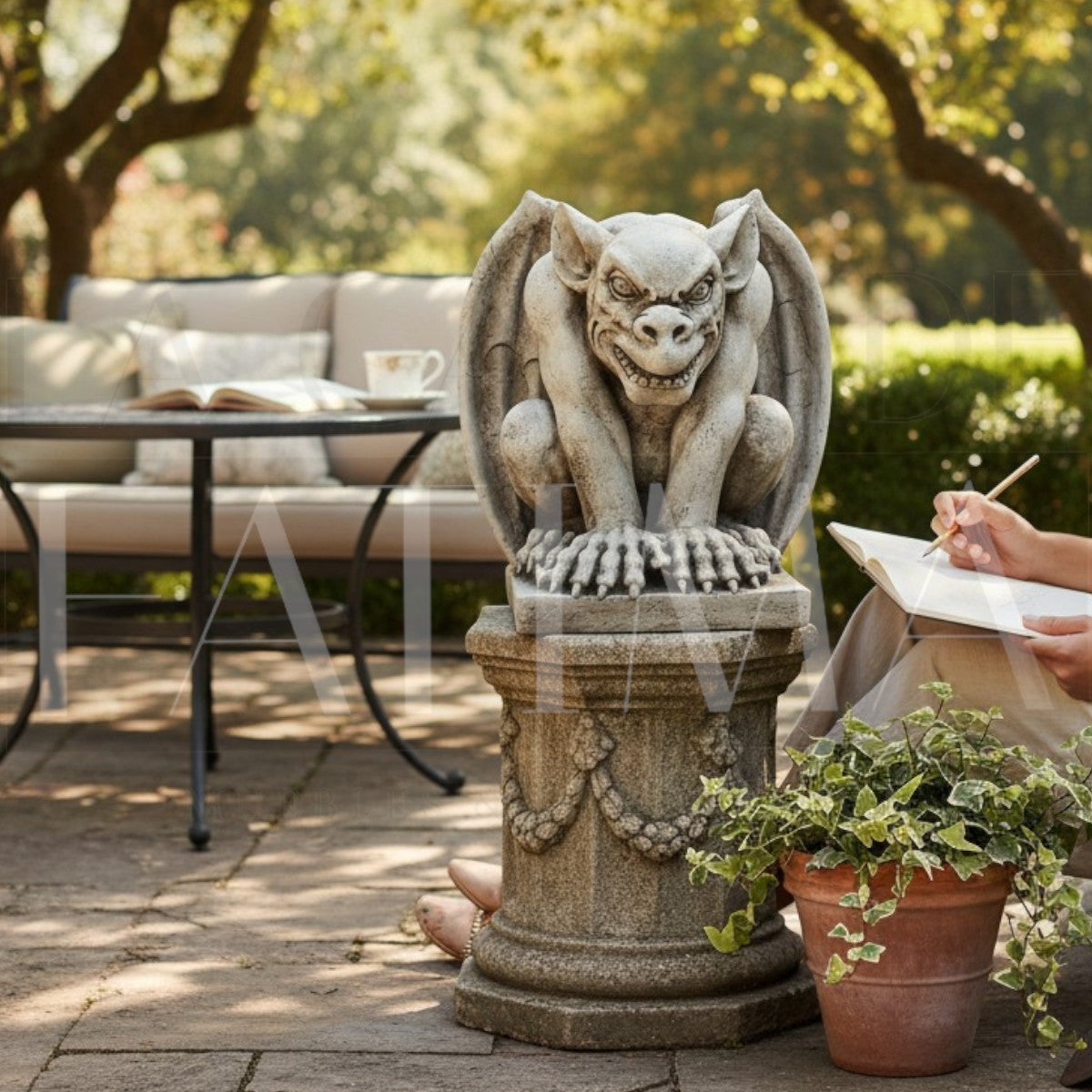 Figura Gárgola Agazapada