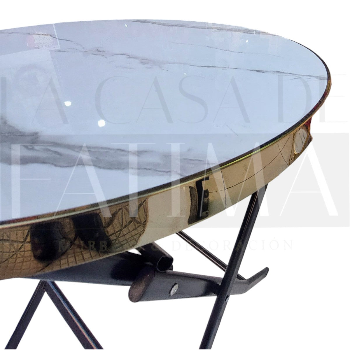 Mesa Plegable Marmolada Blanca