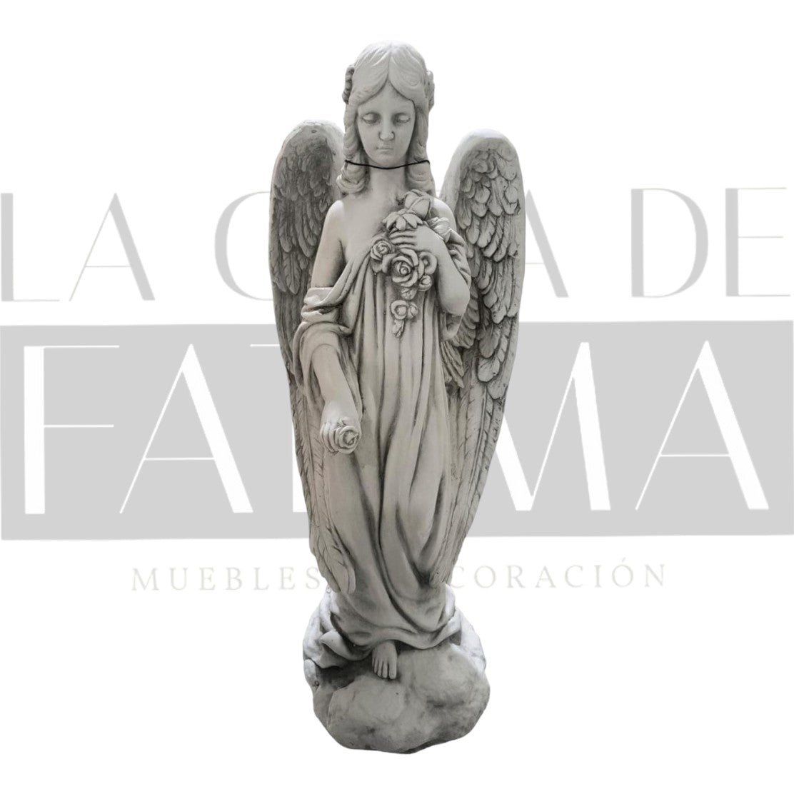 Figura Ángel con rosas