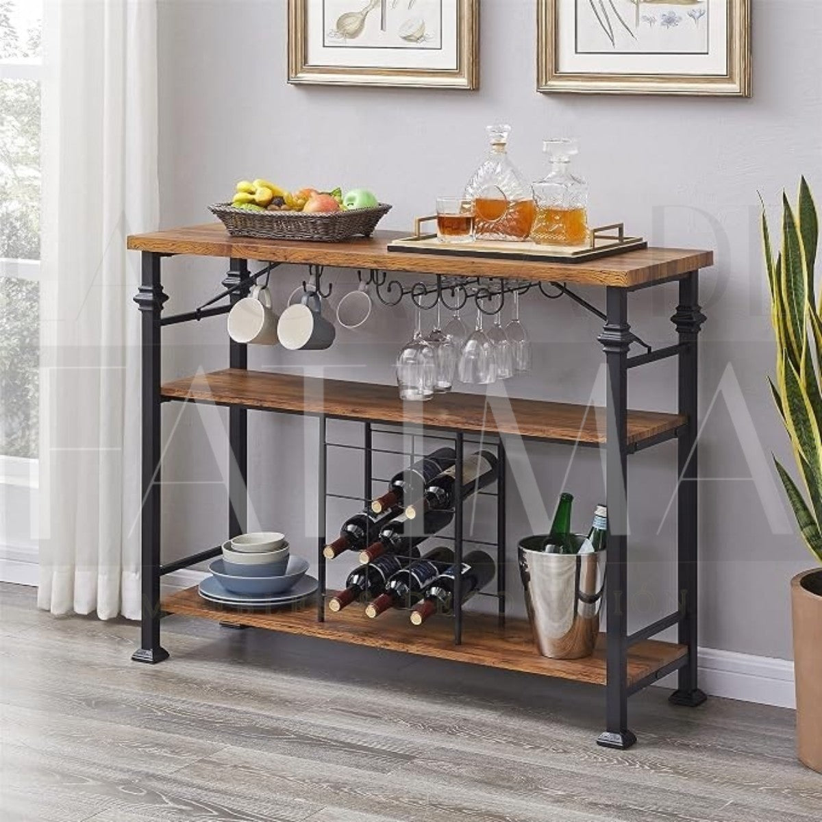 Arrimo Bar Industrial Madera y Metal 120
