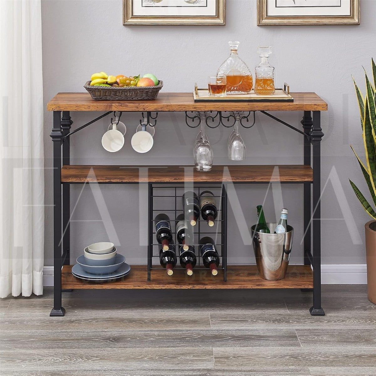 Arrimo Bar Industrial Madera y Metal 120