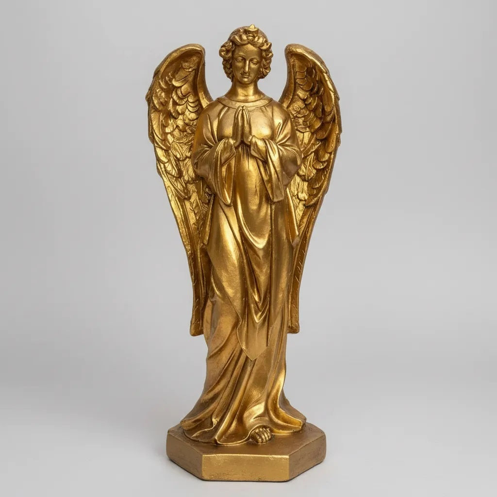 Ángel de Oración Vintage Dorado 69 cm