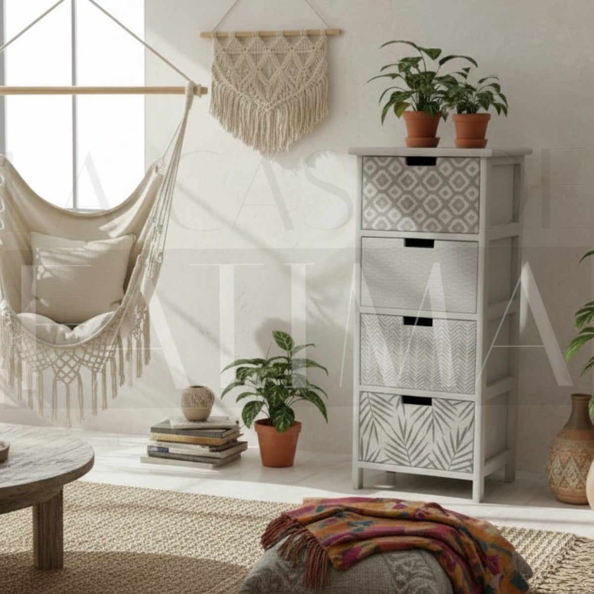 Cajonera Organizadora Boho 4 Cajones