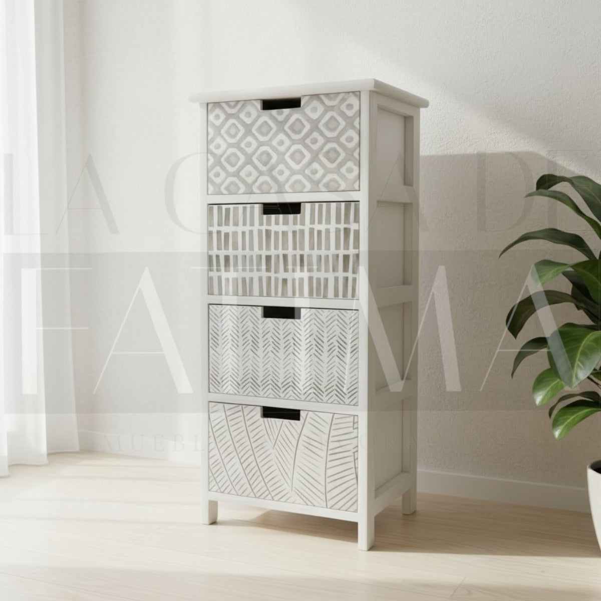 Cajonera Organizadora Boho 4 Cajones