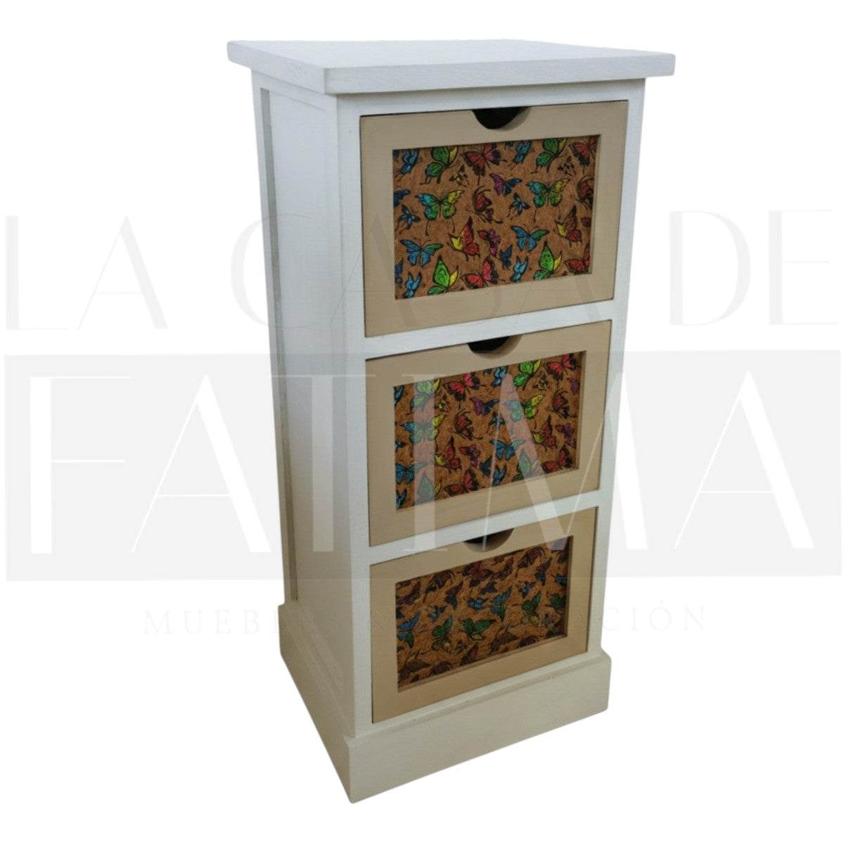 Cajonera Vintage Mariposas 3 Cajones