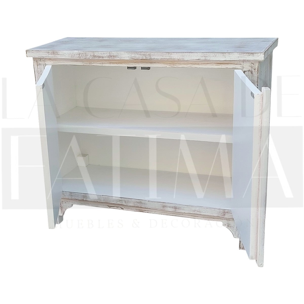 Buffet Mándala Tallado Blanco Decapado