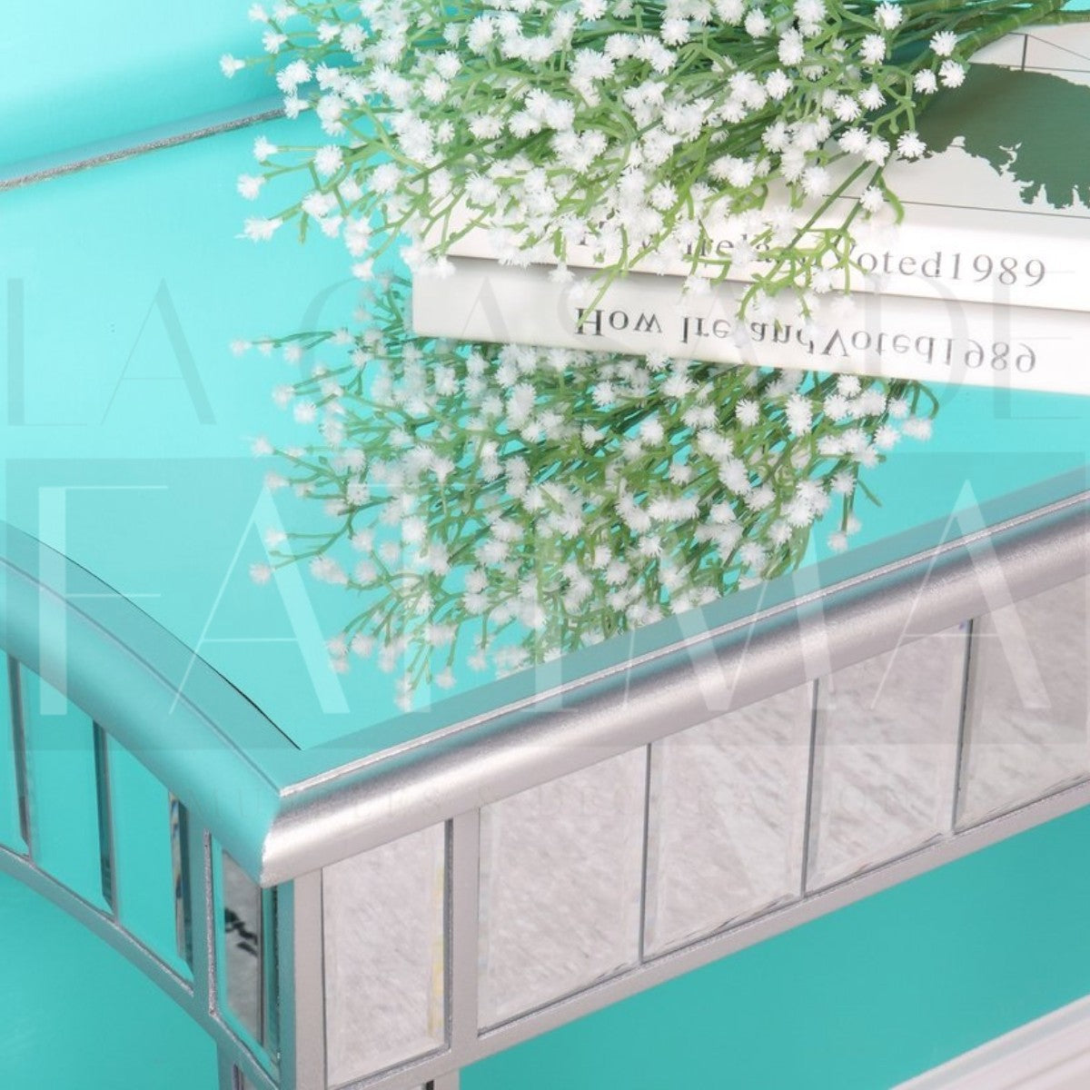 Mesa Arrimo Espejada Silver Glam