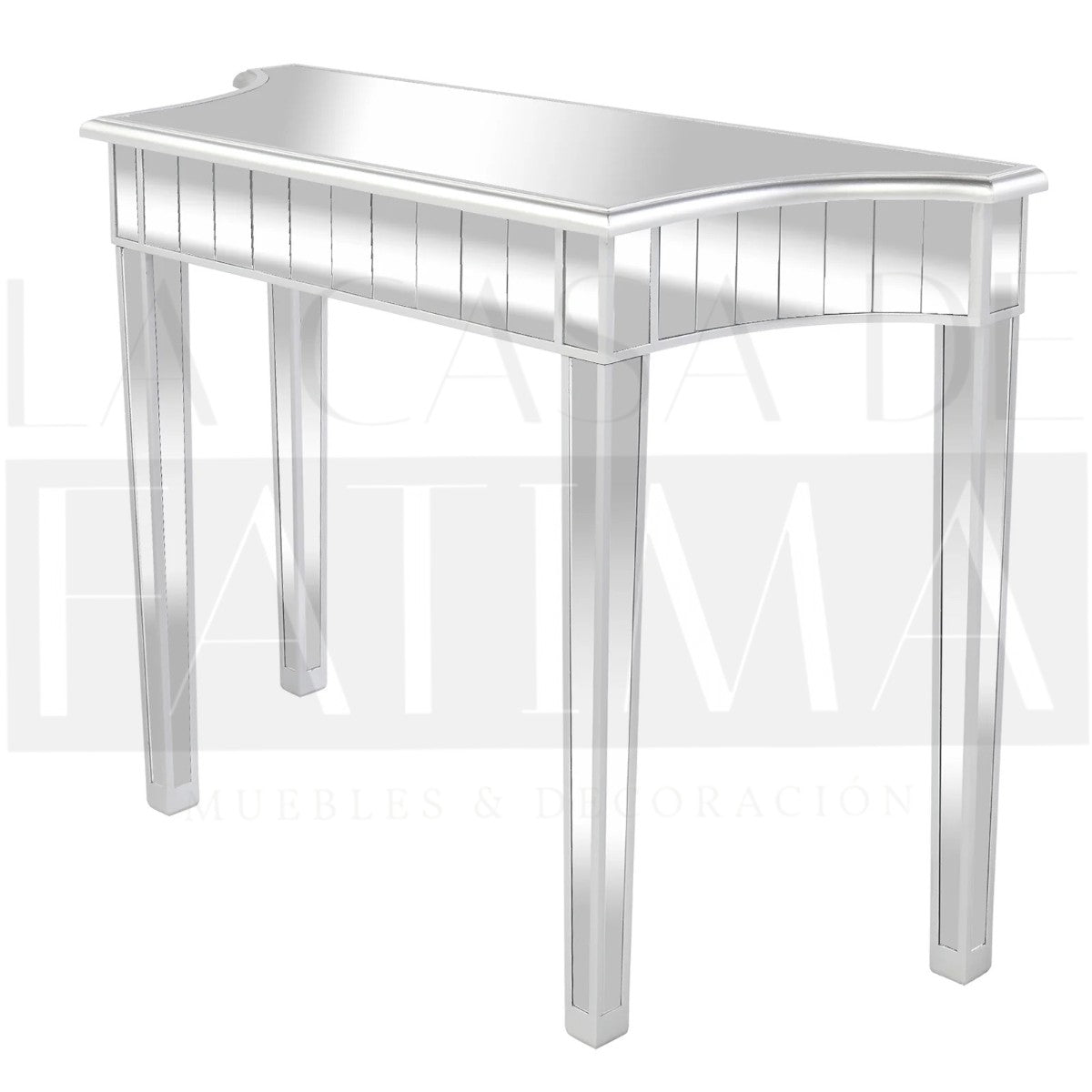 Mesa Arrimo Espejada Silver Glam