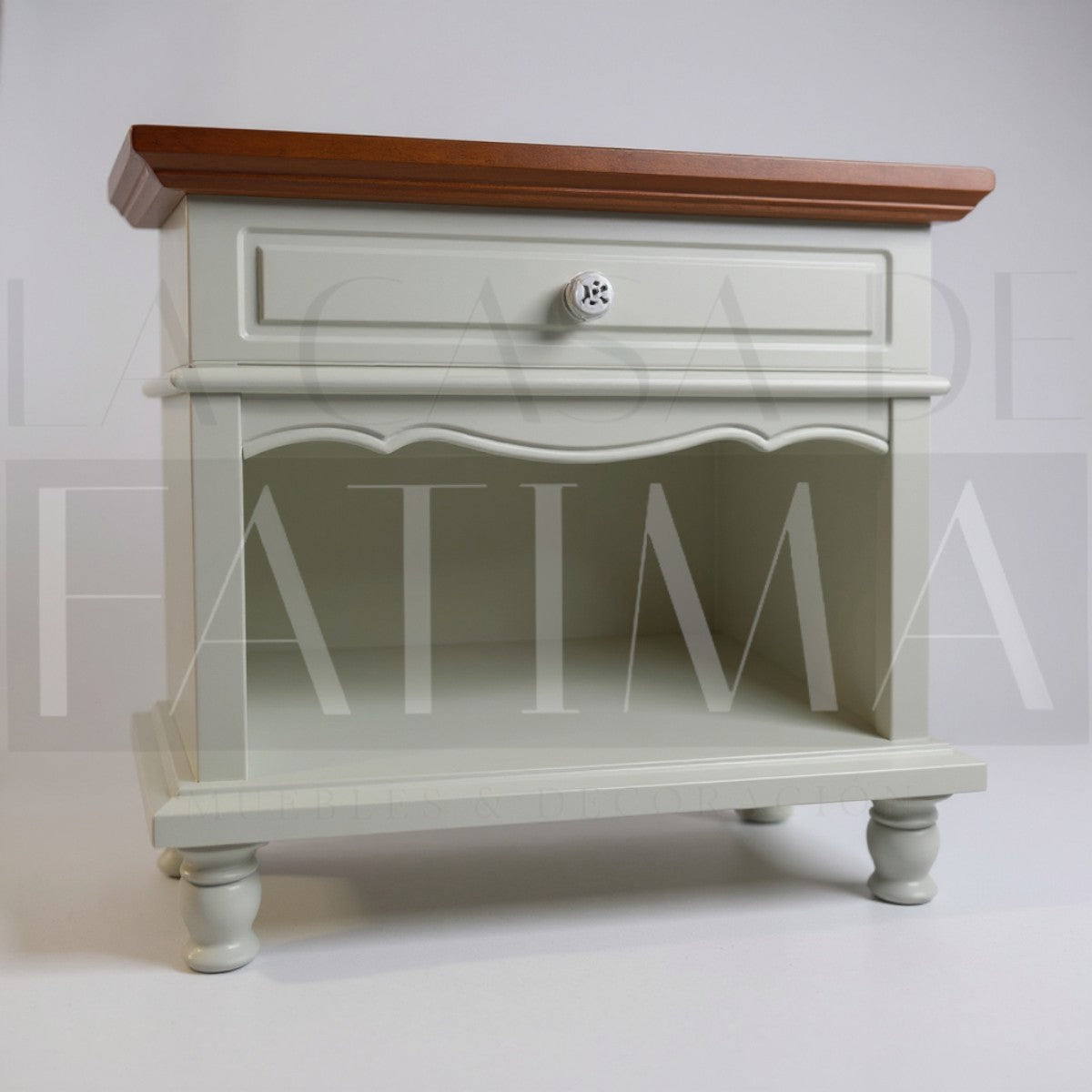 Velador Blanco Lacado