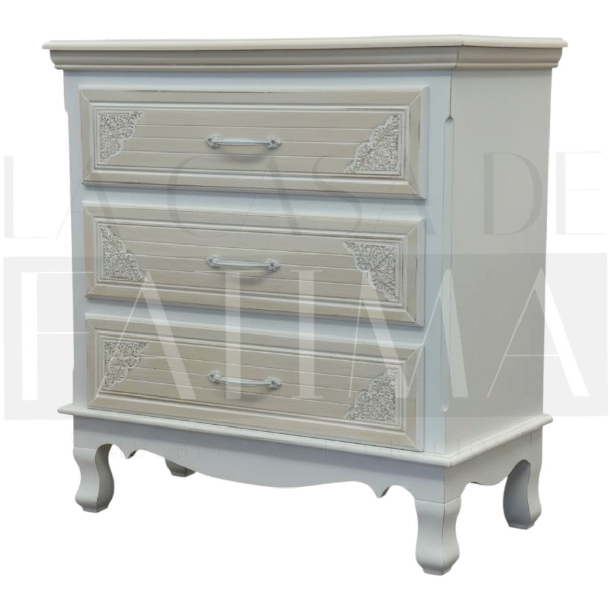 Velador Provenzal Ancho 3 Cajones