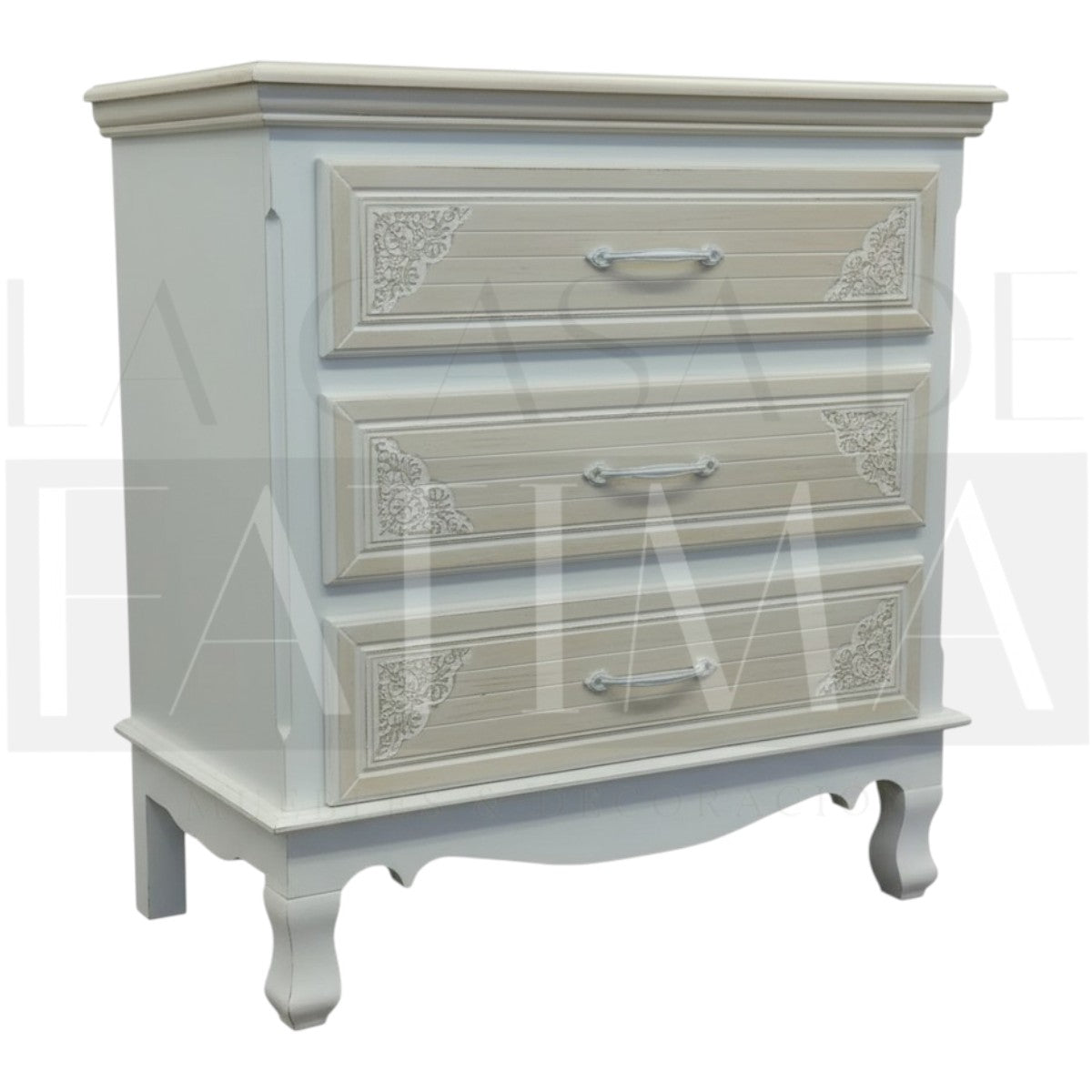 Velador Provenzal Ancho 3 Cajones