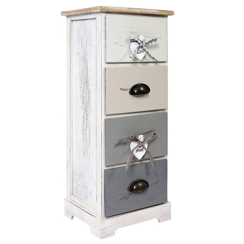 Cabinet Shabby Gris 4 Cajones