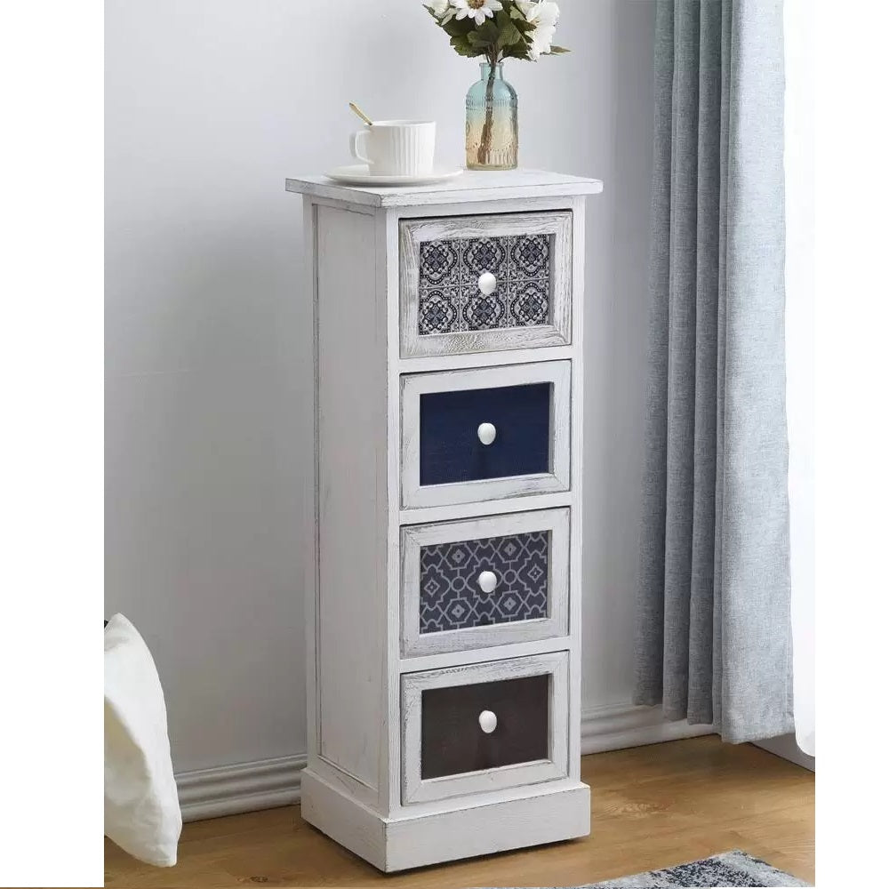 Mini Cabinet Shabby Decapado 4 Cajones